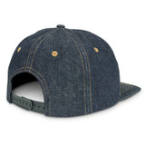 Custom branded Denim Flat Peak Cap - promotional product with logo printing available in Australia