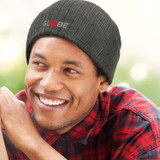 Nebraska Heather Cable Knit Beanie