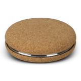 Custom branded Cork Compact Mirror - promotional product with logo printing available in Australia