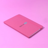 <p>The Polychroma A5 Notebook features a hardcover and comes in a variety of colors, making it easy to match your brand or style. It includes 80 double-sided pages, providing plenty of space for notes.</p>
<p>Please note the pages of the polychroma are white.</p>
<p>Product features:<br />
• A5 Size<br />
• Elastic closure band<br />
• Bookmark ribbon<br />
• Available in 9 different colours<br />
• 7mm lined pages<br />
• 80 pages double sided pages</p>
<p>Product details:<br />
• Dimensions: 140mm W x 212mm H<br />
• Material: PU &amp; paper</p>
