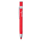 <p>This click-action metal pen features a unique rubberised finish and comes with black ink for smooth writing. It also includes a matching stylus tip for easy navigation on devices. Each pen is engraved to reveal a striking matte finish, offering a 500m writing distance—perfect for long-lasting use.</p>
<p>Product Dimensions: 135mm long</p>
