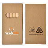 <p>A small set of 6 mini coloured pre-sharpened pencils in cardboard tuck box. Pencils are lead free and cardboard box is made from recycled materials. Pencil colours included are Red, Brown, Yellow, Blue, Green and Black.</p>
<p>Keywords: fun, colour, drawing</p>
