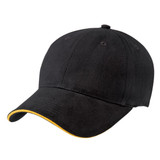 Premium Soft Sandwich Peak - Black,Gold