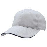 Premium Soft Sandwich Peak - Silver,Navy