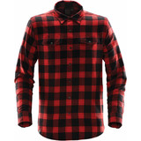 Men's Logan Snap Front Shirt - Black,Red Plaid