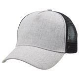 Heathered Mesh Trucker - Grey Heather,Black