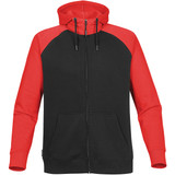 Men's Omega Zip Hoody - Black,Bright Red