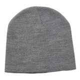 Heather Skull Beanie - Grey Heather