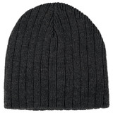 Heather Cable Knit Beanie - Black Heather