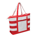 Premium Boat Tote - Natural,Red