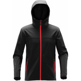Men's Orbiter Softshell Hoody - Black,Bright Red