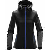 Women's Orbiter Softshell Hoody - Black,Azure Blue