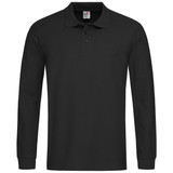 Men's Polo Long Sleeve - Black Opal