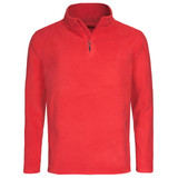 Men's Active Fleece Half-Zip - Scarlet Red