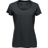 Women's Railtown Crew Neck Tee - Black,Grey Heather