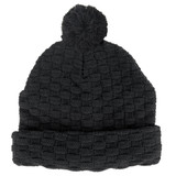 Pom Pom Beanie - Black,Black,Black