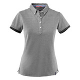 Larkford Women's Cotton Polo - Black Melange