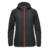 Women's Pacifica Wind Jacket - Black,Bright Red