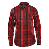 Women's Muirfield Performance Long Sleeve Shirt - Red Plaid