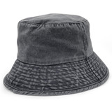 Washed Chino Bucket Hat - Black