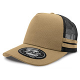 Striped Trucker - Khaki,Black,Khaki,Khaki
