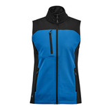 Women's Cascades Softshell Vest - Azure Blue,Black