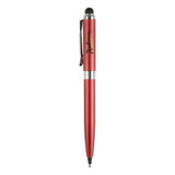 <p>The Canterbury Stylus pen is an elegant brass twist action pen with silver accents and a stylus. Add a touch of elegance to your company’s promotional event by featuring this fantastic marketing tool. The stylus works on all touch screen devices; such as smart phones, tablets and iPhones. This product includes black ink.</p>
