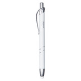 <p>This click-action metal pen with a unique rubberised finish offers a sleek, comfortable grip and smooth black ink. It also features a matching stylus tip for seamless device use. Engraving reveals a striking matte finish, making it both functional and eye-catching</p>
<p>Product Dimensions: 138mm long</p>
<p>Writing distance: 500M</p>
