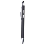 <p>This 140mm click-action metal pen features a distinctive rubberised finish and a matching stylus tip for use on touchscreens. It writes in black ink and engraves to reveal a clean matte finish beneath the surface. With a writing distance of 500 metres, it’s made to last. This 140mm click-action metal pen features a distinctive rubberised finish and a matching stylus tip for use on touchscreens. It writes in black ink and engraves to reveal a clean matte finish beneath the surface. With a writing distance of 500 metres, it’s made to last.</p>
