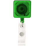 Rectangle Badge Holder - Translucent-Green