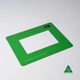 <p>The Photo Frame Mouse Mat lets you customise your workspace with whatever keeps you smiling or on track – family snaps, notes, reminders, you name it. Slide them in under the clear textured window and switch them out whenever the mood strikes. Multiple sizes and window options are available.</p>
<p>&nbsp;</p>
<p>Price includes one design only.<br />
Poly bagging adds $0.50 per unit.<br />
Variable-data printing (VDP)<br />
(Also known as variable-information printing (VIP) or VI) is a form of digital printing, including on-demand printing, in which elements such as text, graphics and images may be changed from one printed piece to the next, without stopping or slowing down the printing process and using information from a database or external file.<br />
For example, a set of labels with the same basic layout can be printed with a different name on each label. Variable data printing is mainly used for direct marketing, customer relationship management, advertising, invoicing, and applying addressing on self-mailers, brochures, or postcard campaigns.</p>
