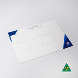 <p>What a great way to leave messages in the home or office. Combine this with a magnetic whiteboard marker/poly bagged to complete this great product.</p>
<p><strong>Please note you cannot print on the back. The imagery is to show two options of print on the front of the whiteboard.</strong><br />
Poly bagging add $0.25(G) per unit.<br />
Add a marker and clip to complete this great product for $0.45(G).<br />
Variable-data printing (VDP)<br />
(Also known as variable-information printing (VIP) or VI) is a form of digital printing, including on-demand printing, in which elements such as text, graphics and images may be changed from one printed piece to the next, without stopping or slowing down the printing process and using information from a database or external file.<br />
For example, a set of labels, each with the same basic layout, can be printed with a different name on each label. Variable data printing is mainly used for direct marketing, customer relationship management, advertising, invoicing and applying addressing on selfmailers, brochures or postcard campaigns.</p>

