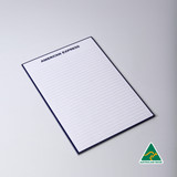 <p>These A5 notepads are printed in full colour and feature 50 leaves per pad, glued at the head with a sturdy strawboard backing. Made from 80gsm white bond, they’ve proven to be a long-lasting and highly successful promotional product.</p>
