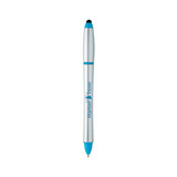 <p>Love the feeling of flexibility with this stylus, highlighter and pen combo. With the trim matching the highlighter colour, the pen is a feat in design and practicality. A brilliant product for brilliant branding. Comes with black ink.</p>

