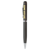 <p>The Premiere Twist Pen features a brushed metallic barrel with a chrome tip, delivering a sharp, contemporary look. Packaged in a black velour sleeve, it’s a timeless piece that fits right into any pen collection. Writes in black ink.</p>
<p class="" data-start="238" data-end="312"><strong data-start="238" data-end="254">Please note:</strong> Engraving appears in a brass (yellow) finish on all pens.</p>
