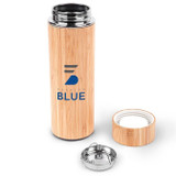 <p class="" data-start="0" data-end="383">These sleek bottles combine high-quality stainless steel with a vacuum-sealed design for top-notch insulation. The polished, sustainably sourced bamboo exterior gives them a unique touch, while the copper lining boosts their insulation power. With a strong capacity, tight screw lid, and slim design that fits in almost any cupholder, they’re as functional as they are eye-catching. Each bottle comes with a two-piece tea strainer kit, so you can fill up straight from the kettle and enjoy your drink hot. Durable, BPA-free, and sustainably made, each bottle is unique, with wood grain and engraving variations that make every piece special.</p>
<p>We can laser engrave however please note no two products will have the same outcome. We encourage Food Grade Ink, which is FDA-approved.</p>

