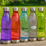 <p>The Quencher 700ml Plastic Water Bottle is made to stand out with a clear AS plastic body, finished off with a stainless steel cap and base for a polished touch. It’s made for cold drinks, BPA free, and best kept out of the freezer. Hand wash only to keep it looking its best. A sleek way to keep your branding flowing.</p>
