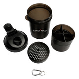 <p>The 3-in-1 Shaker Cup is the ultimate solution for your mixing needs. With a 400ml capacity, this cup features three compartments: the bottom for powders, the middle for supplements, and the large top area for shaking and mixing. Equipped with a carabiner key chain and a blender screen, it ensures your powders mix quickly and effortlessly.</p>
