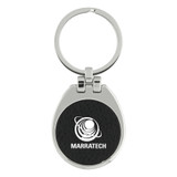 <p>The Westfield Keychain features a polished metal design with a leather-like front and a sleek polished metal back. Customisation options include printing on the front leather side or a laser-engraved logo on the reverse, making it a sophisticated and versatile promotional item.</p>
<p>Laser engraving is recommended. Printing will fade over time.</p>
