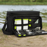 <p>This large zippered cooler bag is your perfect outdoor companion. Made from durable polyester, it comes with an adjustable shoulder strap for easy transport. Inside, you’ll find everything you need for the perfect BBQ—3 BBQ tools, 2 knives, a cutting board, salt &amp; pepper shakers, a fork, a bottle opener, and a napkin. Supplied in a polybag for extra protection, it’s ready for your next grilling adventure.</p>
<p>Please note a standard digital transfer CMYK cannot be exactly PMS matched. To convert artwork colours from CMYK to PMS is $40.00 net per colour.</p>
<p>For digital transfer printing, please ensure art and colours are at full opacity.</p>
