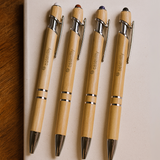 <p>The Napoli Bamboo Stylus Pen brings sustainability and convenience together in one smart design. Featuring a natural bamboo barrel and a vibrant coloured nib, it delivers a smooth, precise writing experience with a simple click-to-use mechanism. A standout choice for those who want an eco-friendly pen without compromising on performance.</p>
<p>Product Dimensions:</p>
<p>152mm H x  10mm W</p>
