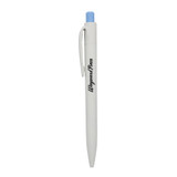 <p>The Sea Shell Pen combines plastic with crushed seashells for a distinctive look. It features a coloured plastic tip and a smooth click action mechanism, offering both elegance and ease of use.</p>
