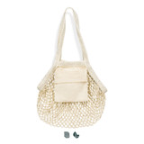 Cotton Mesh Foldaway Tote Bag - Small