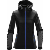 Women's Orbiter Softshell Hoody - Black,Azure Blue