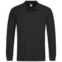 Men's Polo Long Sleeve - Black Opal