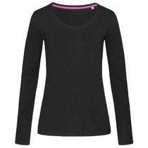 Women's Claire V-neck Long Sleeve - Black Opal