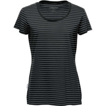 Women's Railtown Crew Neck Tee - Black,Grey Heather