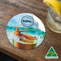 <p>We offer a wide selection of coasters, with popular stock shapes priced and ready to go. Custom shapes and sizes are also available – form charges and updated pricing may apply. Made from vinyl with a patented dot-pattern backing, these coasters help smooth out air bubbles and can be repositioned as needed. For best results, apply to clean, flat surfaces.</p>
<p>Variable-data printing (VDP)<br />
(Also known as variable-information printing (VIP) or VI) is a form of digital printing, including on-demand printing, in which elements such as text, graphics and images may be changed from one printed piece to the next, without stopping or slowing down the printing process and using information from a database or external file.<br />
For example, a set of labels, each with the same basic layout, can be printed with a different name on each label. Variable data printing is mainly used for direct marketing, customer relationship management, advertising, invoicing and applying addressing on self-mailers, brochures or postcard campaigns.</p>
