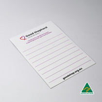 <p>What a great way to leave messages in the home or office. Combine this with a magnetic whiteboard marker/poly bagged to complete this great product.</p>
<p><strong>Please note you cannot print on the back. The imagery is to show two options of print on the front of the whiteboard.</strong><br />
Poly bagging add $0.25(G) per unit.<br />
Add a marker and clip to complete this great product for $0.45 (G) Product code: WBM. Please note that the marker price does not include printing, please see WBM for the pricing.<br />
Variable-data printing (VDP)<br />
(Also known as variable-information printing (VIP) or VI) is a form of digital printing, including on-demand printing, in which elements such as text, graphics and images may be changed from one printed piece to the next, without stopping or slowing down the printing process and using information from a database or external file.<br />
For example, a set of labels, each with the same basic layout, can be printed with a different name on each label. Variable data printing is mainly used for direct marketing, customer relationship management, advertising, invoicing and applying addressing on selfmailers, brochures or postcard campaigns.</p>
