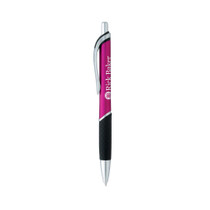 <p>Find a bit of fun in your stationary collection; the Jive pen brings both colour and plunge action to your pencil case. Offering clear, bold branding. Comes with black ink.</p>
